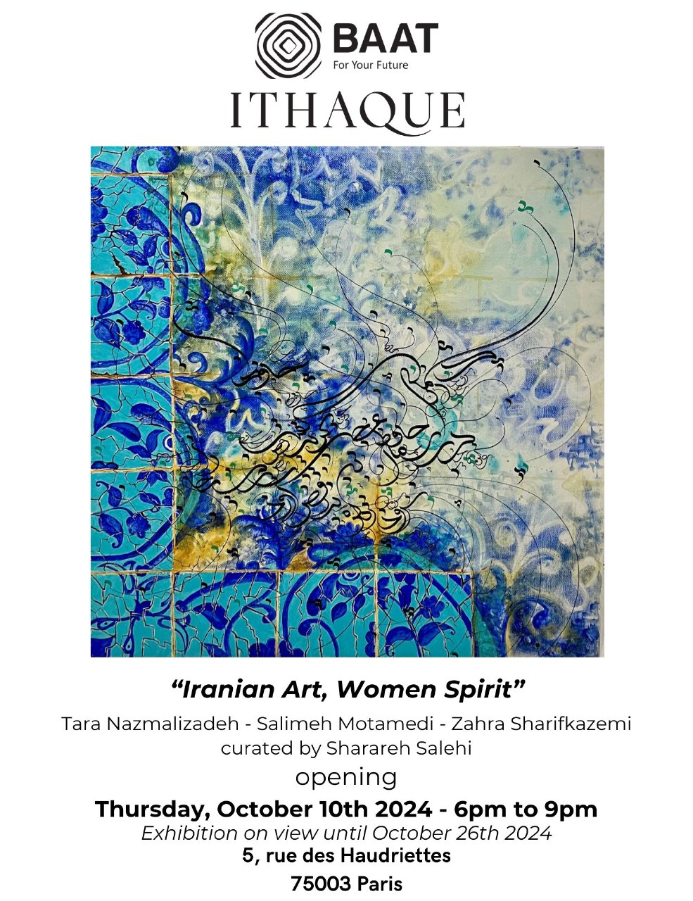 Ithaque Gallery Exhibition: (Oct. 2024)
